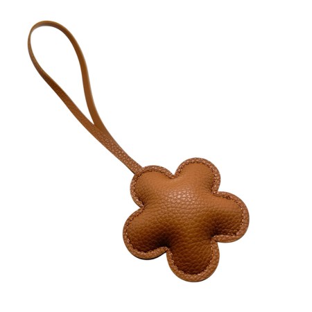 leather brown flower for bags1